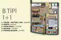 1 bedroom apartment 74 m² Mezitli, Turkey