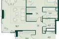 Mieszkanie 2 pokoi 101 m² Moskwa, Rosja