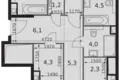 Mieszkanie 3 pokoi 99 m² Moskwa, Rosja