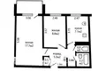 2 bedroom apartment 43 m² Minsk, Belarus