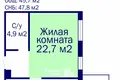 Mieszkanie 2 pokoi 46 m² Kopishche, Białoruś