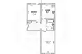 Wohnung 2 zimmer 48 m² Muchaviecki sielski Saviet, Belarus