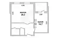 Квартира 1 комната 49 м² Мухавецкий сельский Совет, Беларусь