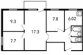 Appartement 4 chambres 58 m² Homiel, Bélarus