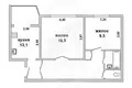 Apartamento 2 habitaciones 57 m² Muchaviecki sielski Saviet, Belarús