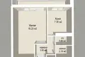 1 room apartment 31 m² Minsk, Belarus