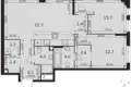 3 room apartment 79 m² Moscow, Russia