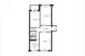3 bedroom apartment 71 m² Minsk, Belarus