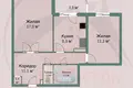 2 room apartment 53 m² Barysaw, Belarus