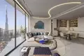 Complexe résidentiel W Residences with balconies, terraces, swimming pool and VIP club, with views of the city and the Burj Khalifa, Downtown Dubai, UAE