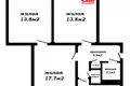 Mieszkanie 3 pokoi 62 m² Mińsk, Białoruś