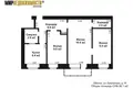 3 room apartment 56 m² Minsk, Belarus