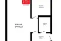 1 room apartment 31 m² Minsk, Belarus