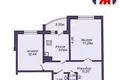 2 room apartment 58 m² Pyetrykaw, Belarus