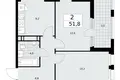Wohnung 2 zimmer 52 m² Kommunarka, Russland