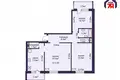 3 room apartment 80 m² Salihorsk, Belarus