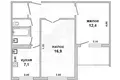 Квартира 2 комнаты 49 м² Кобрин, Беларусь