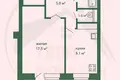 Appartement 1 chambre 36 m² Minsk, Bélarus
