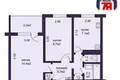 2 room apartment 42 m² Minsk, Belarus