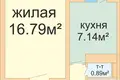 Квартира 1 комната 33 м² Минск, Беларусь
