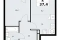 Mieszkanie 2 pokoi 37 m² Wnukowo, Rosja