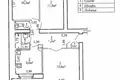 3 room apartment 60 m² in Asipovichy District, Belarus