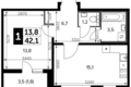 Apartamento 1 habitación 43 m² Leninsky District, Rusia