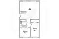 Квартира 1 комната 58 м² Кобрин, Беларусь