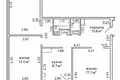 Mieszkanie 3 pokoi 73 m² Barawlany, Białoruś