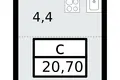 Mieszkanie 1 pokój 21 m² Vsevolozhsk, Rosja