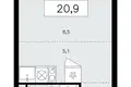 1 room apartment 21 m² Kommunarka, Russia