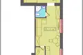 Wohnung 1 zimmer 26 m² Tsyrkuny, Ukraine