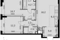 Квартира 3 комнаты 66 м² Москва, Россия