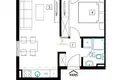 Mieszkanie 1 pokój 42 m² Boreti, Czarnogóra