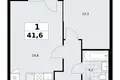 1 room apartment 42 m² Troitsk, Russia