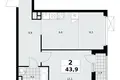 Appartement 2 chambres 44 m² Kommunarka, Russie