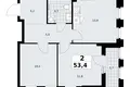 Квартира 2 комнаты 53 м² район Троицк, Россия