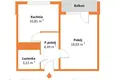 Appartement 1 chambre 37 m² Lodz, Pologne