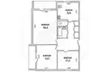 3 room apartment 67 m² Zhabinka, Belarus