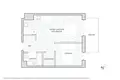2 room apartment 43 m² Warsaw, Poland