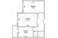 2 room apartment 59 m² Muchaviecki sielski Saviet, Belarus