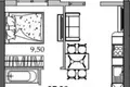 1 room apartment 37 m² Odesa, Ukraine