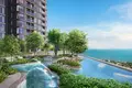 Complexe résidentiel New high-rise residence with a swimming pool, a water park and a panoramic view of the ocean, Jomtien, Pattaya, Thailand