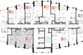 2 room apartment 60 m² Moscow, Russia