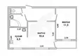 Квартира 2 комнаты 46 м² Брест, Беларусь