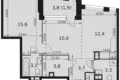 2 room apartment 54 m² Moscow, Russia