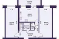 2 room apartment 56 m² Salihorsk, Belarus