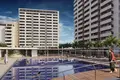 Wohnkomplex New residence with an aquapark, swimming pools and a tennis court at 150 meters from the beach, Mersin, Turkey