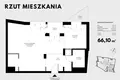 Mieszkanie 2 pokoi 66 m² Poznań, Polska