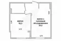 Apartamento 2 habitaciones 44 m² Muchaviecki sielski Saviet, Belarús